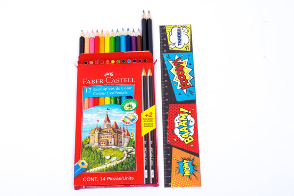 EcoLápices de Colores de 12 +2 EcoLápices grafito