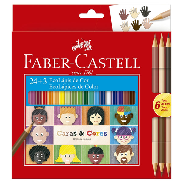 EcoLápices de Colores de 24 Caras y Colores