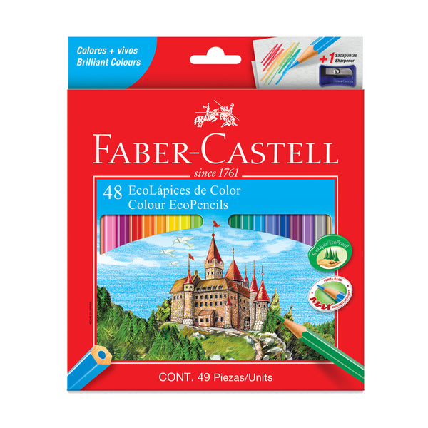 EcoLápices de Colores de 48 + 1 sacapuntas
