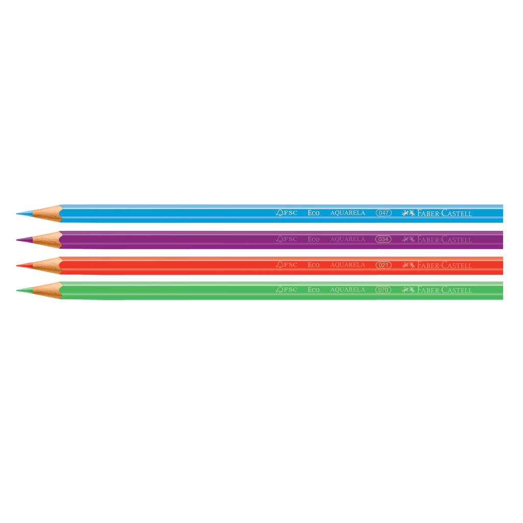 EcoLápices de Colores de 48 acuarelables + 1 pincel + 1 Sacapuntas