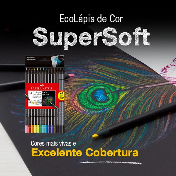 EcoLápices de Colores Supersoft de 12 colores + 2 grafitos