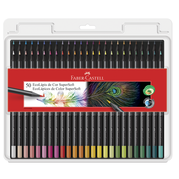 EcoLápices de Colores Supersoft de 50 colores