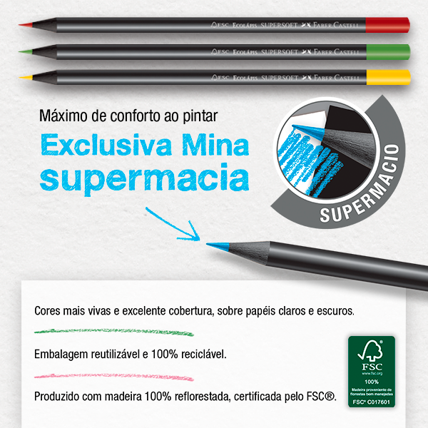 EcoLápices de Colores Supersoft de 50 colores