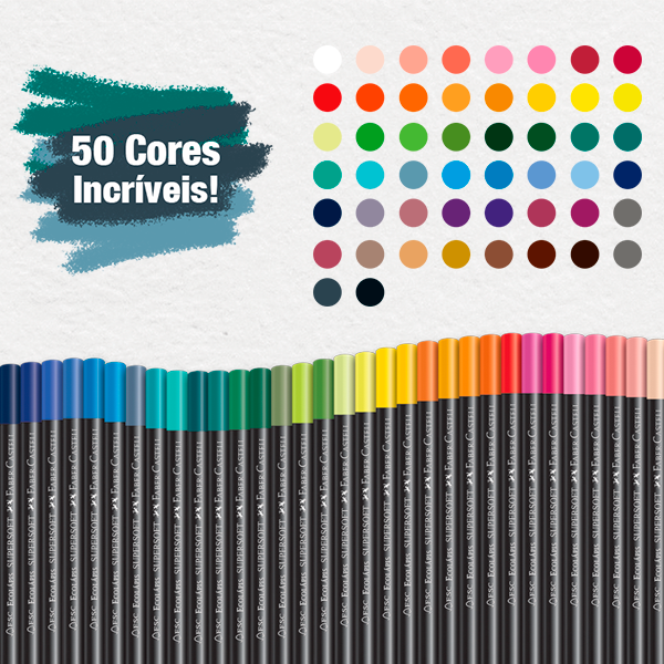 EcoLápices de Colores Supersoft de 50 colores