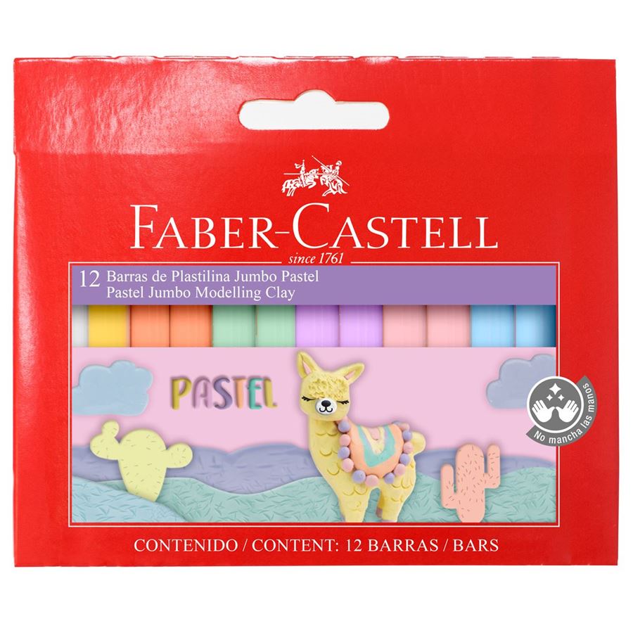 Plastilina de 12 colores Pastel