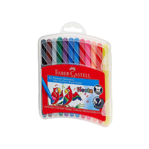 Marcadores de 12 colores Estuche Rígido