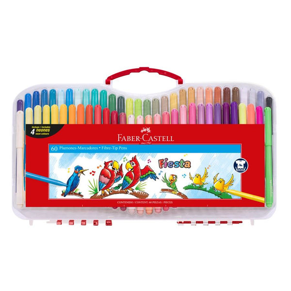Marcadores de 60 colores Estuche Rígido