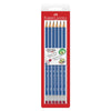 Blister con 6 EcoLápices Grafito con borrador barniz azul
