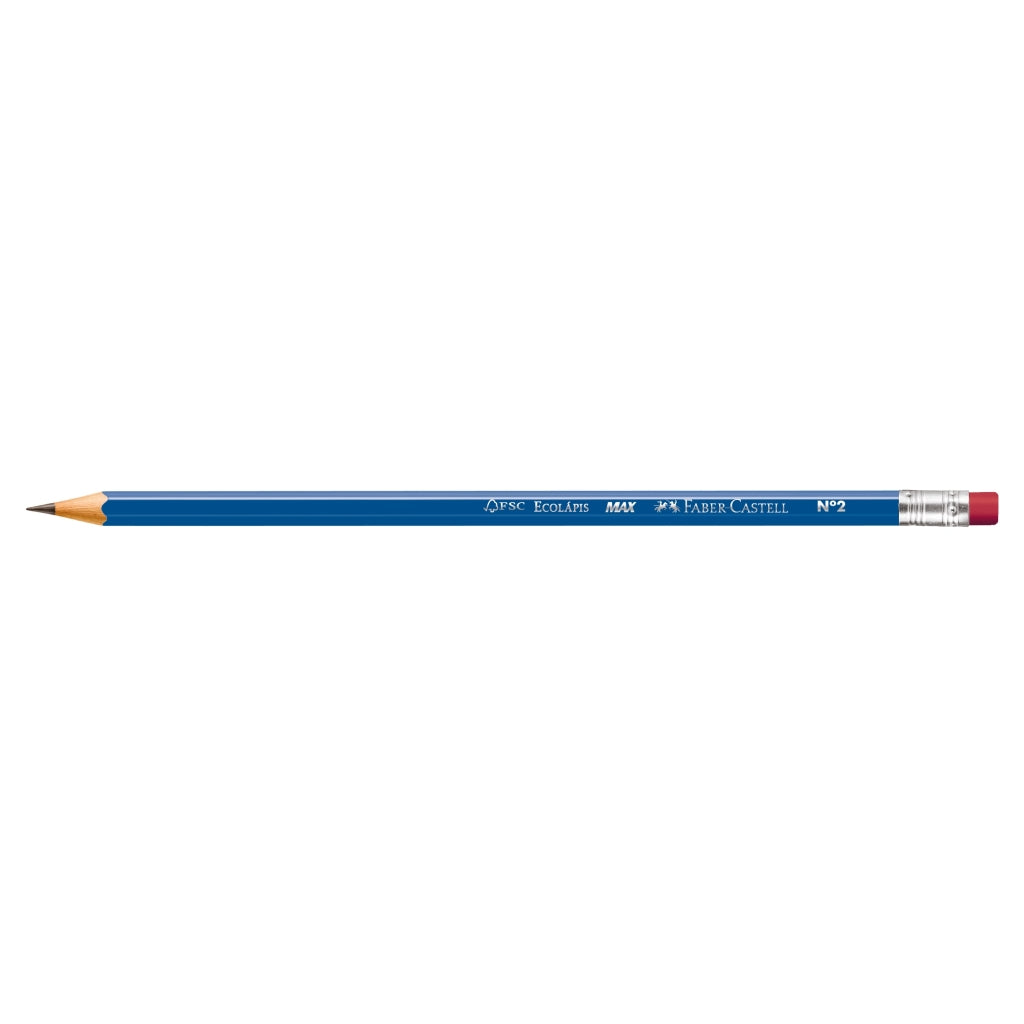 Blister con 6 EcoLápices Grafito con borrador barniz azul