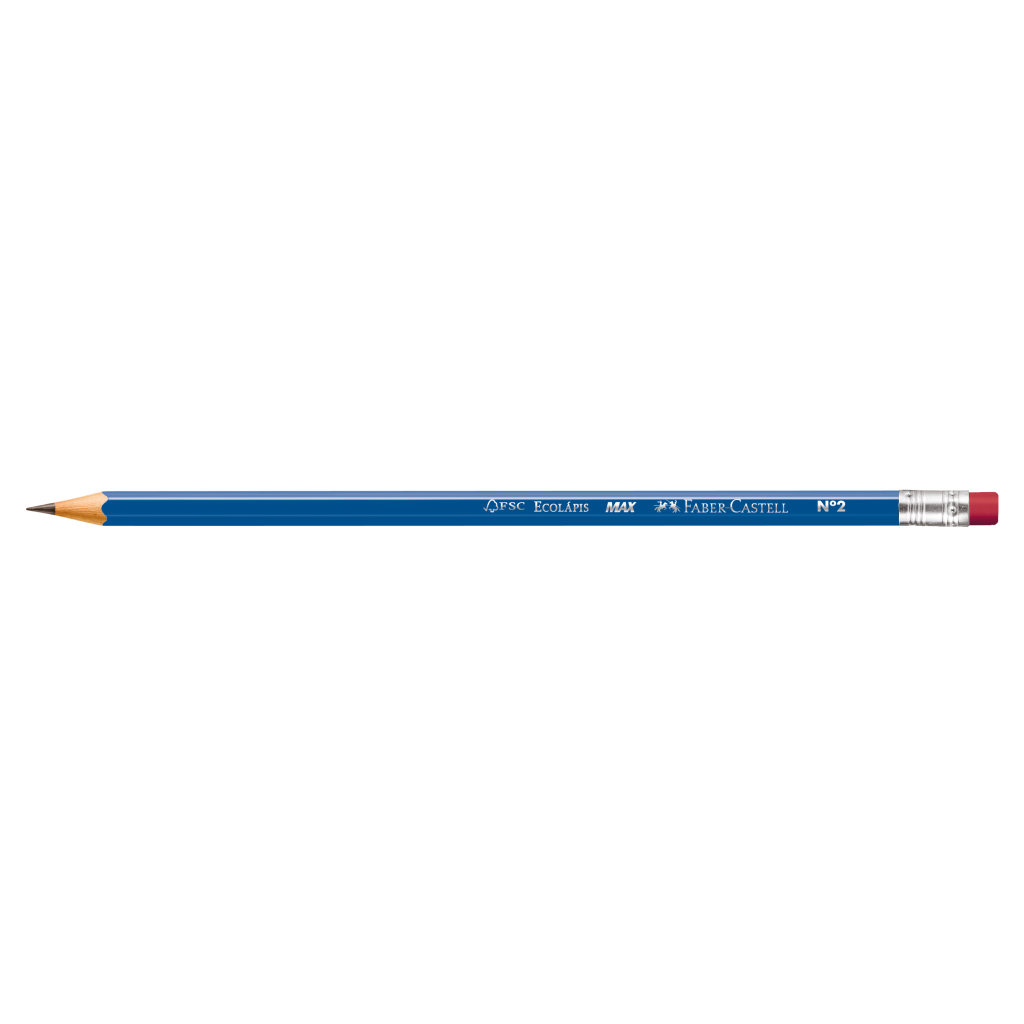 Blister con 6 EcoLápices Grafito con borrador barniz azul