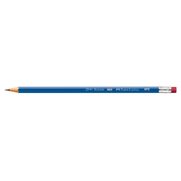 Blister con 6 EcoLápices Grafito con borrador barniz azul