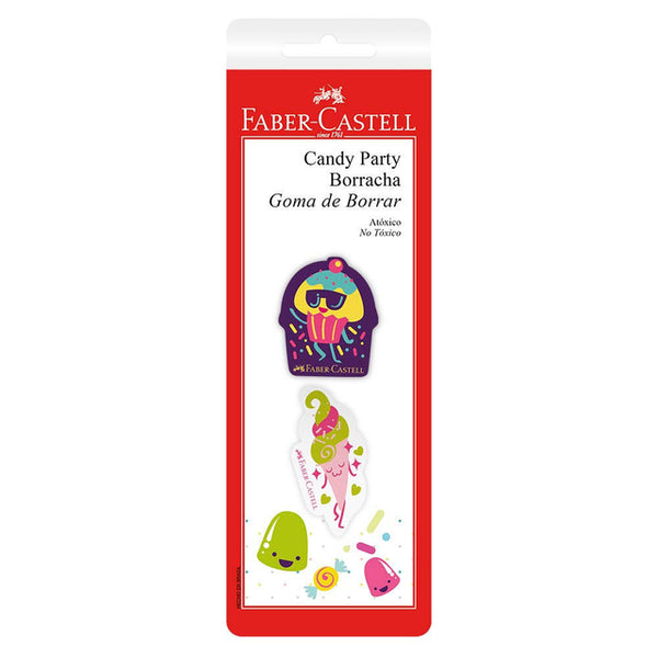 Blister con 2 borrador Candy Party
